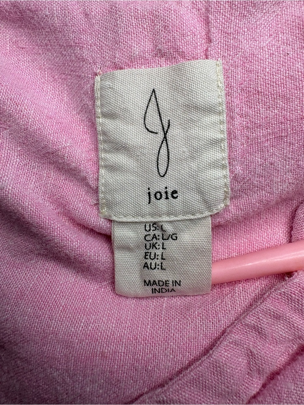 Joie Pink Button-Front V-Neck Blouse - Picture 9 of 11